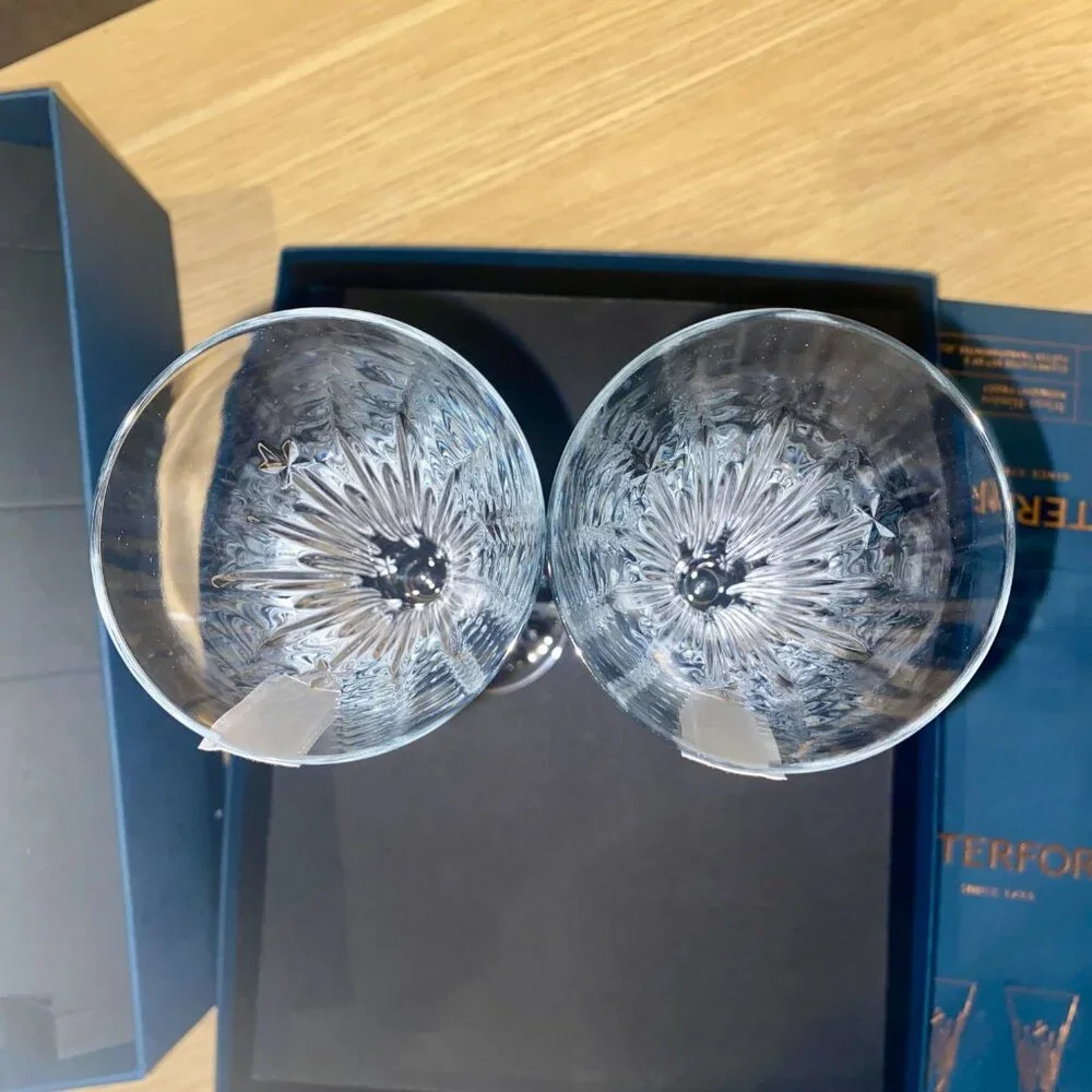Waterford Crystal Winter Wonders: NEW Pair Midnight Frost Toasting Flutes, 11" - Picture 4 of 16